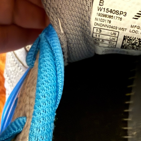 New Balance Gray and Blue Women's Sneakers - Picture 5 of 5
